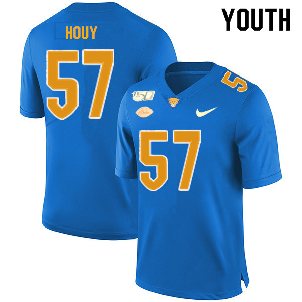 2019 Youth #57 Gabe Houy Pitt Panthers College Football Jerseys Sale-Royal